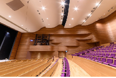 FG Board used in Farona Cultural Centre interior walls, providing excellent soundproofing effect with smooth and modern finish image.